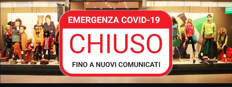 Cartello chiusura per coronavirus
