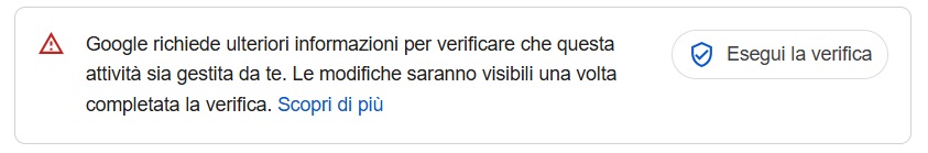 Verifca scheda Google Business Profile